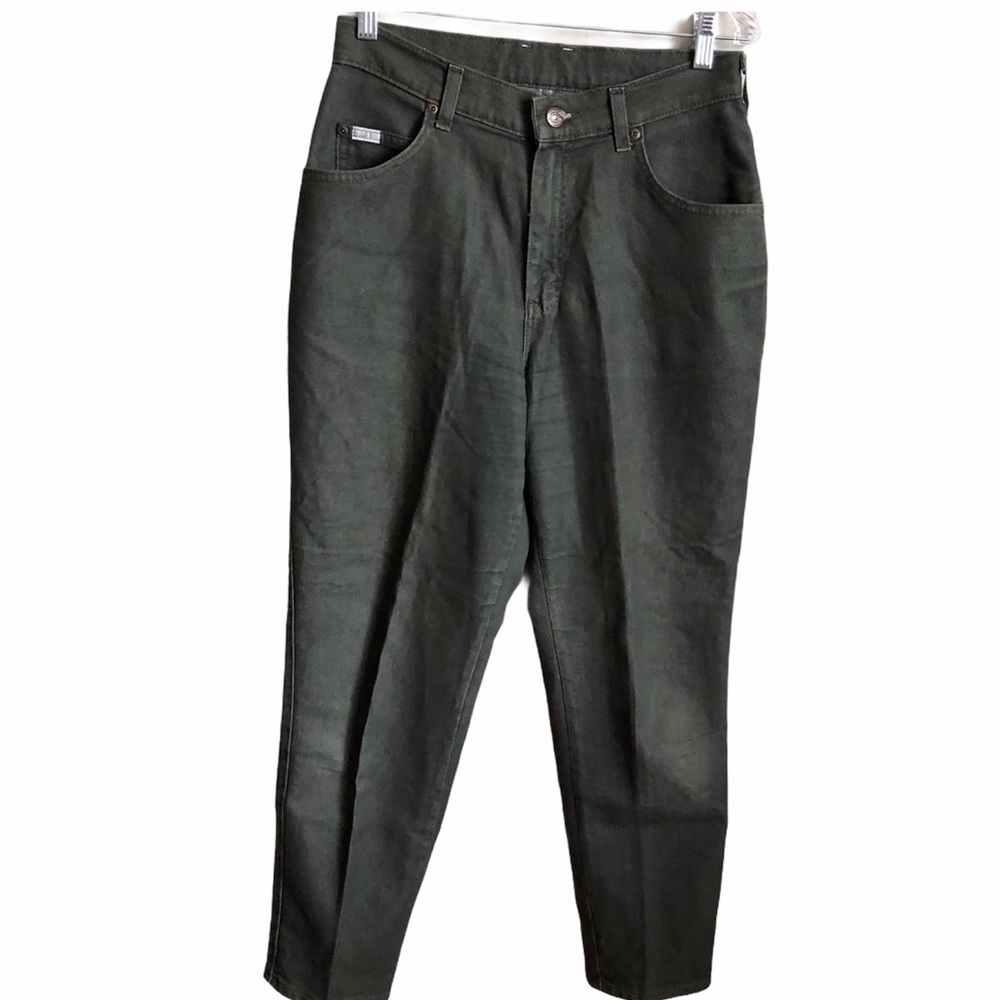 Vintage Lee Olive Green Grey High Rise Mom Jeans‎